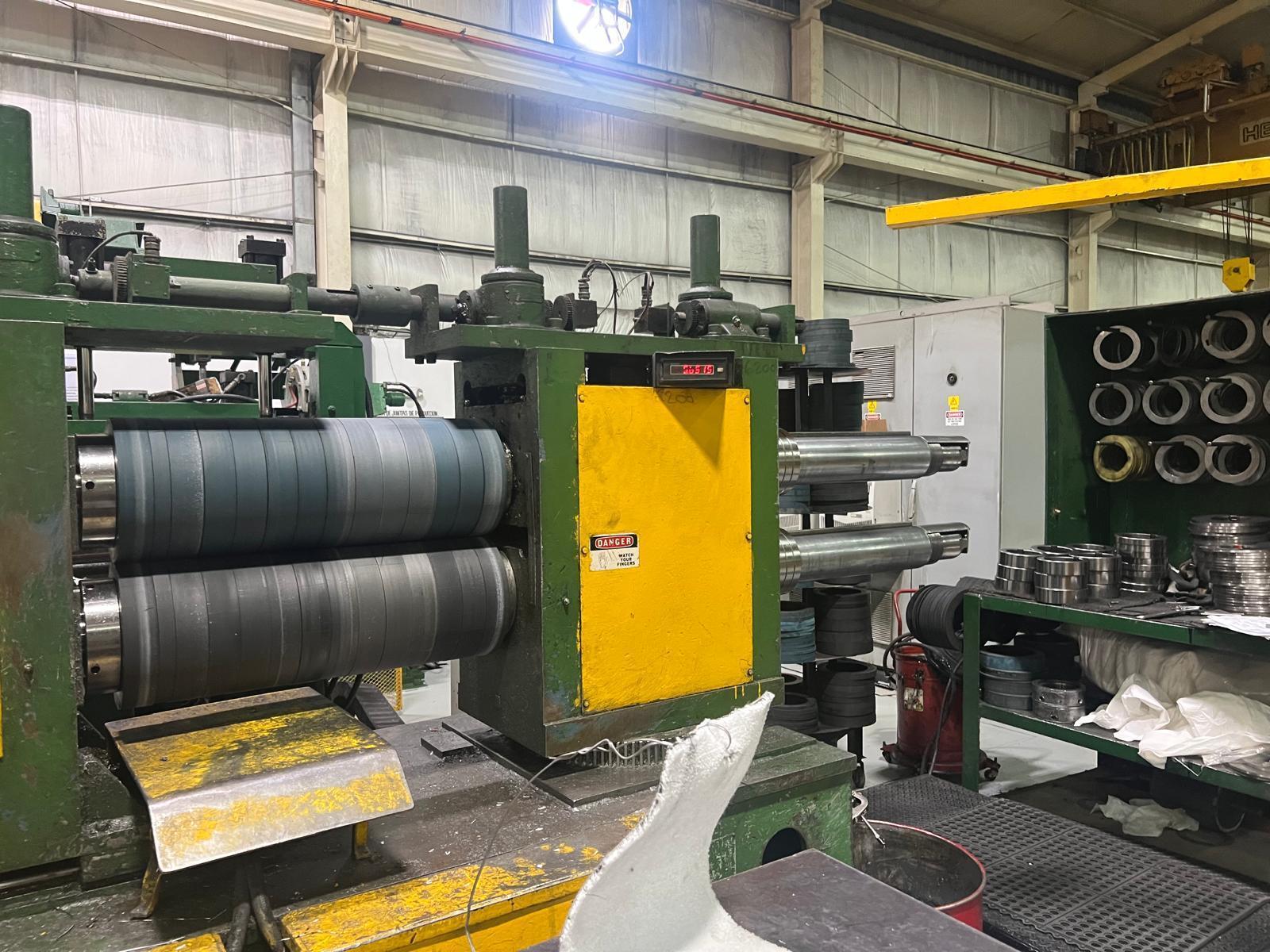 24” x .187” x 15,000lbs Braner Loop Turret Head Slitter with Banding Line (2006)