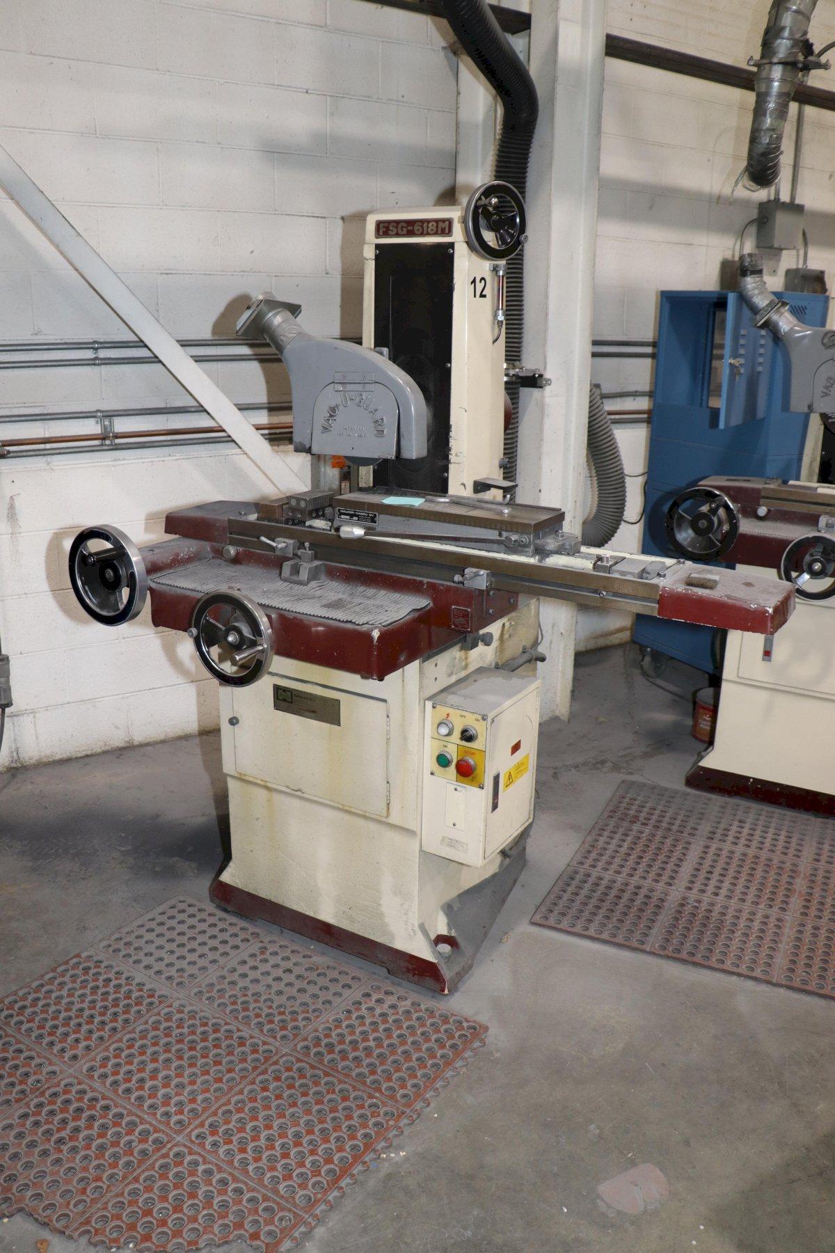 6" X 18" CHEVALIER #FSG-618M HAND FEED BALL SCREW HORIZONTAL SURFACE GRINDER: YOBRO #26193