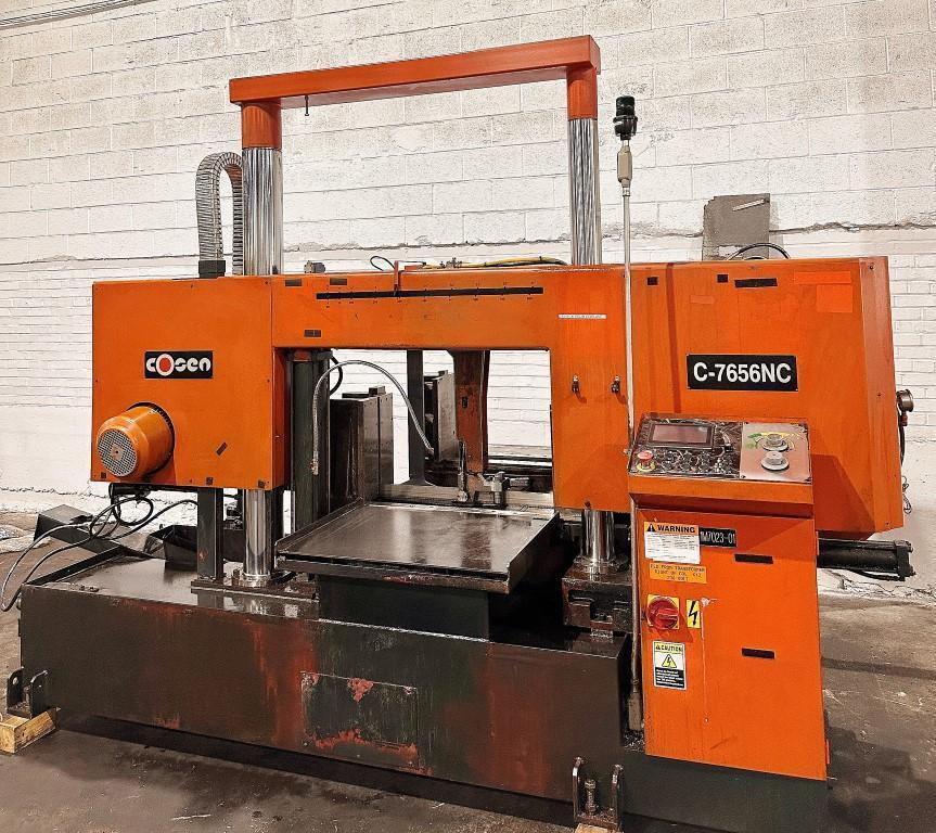 22” x 30” Cosen NC Twin Post Fully Automatic Model C-7656NC Horizontal Band Saw