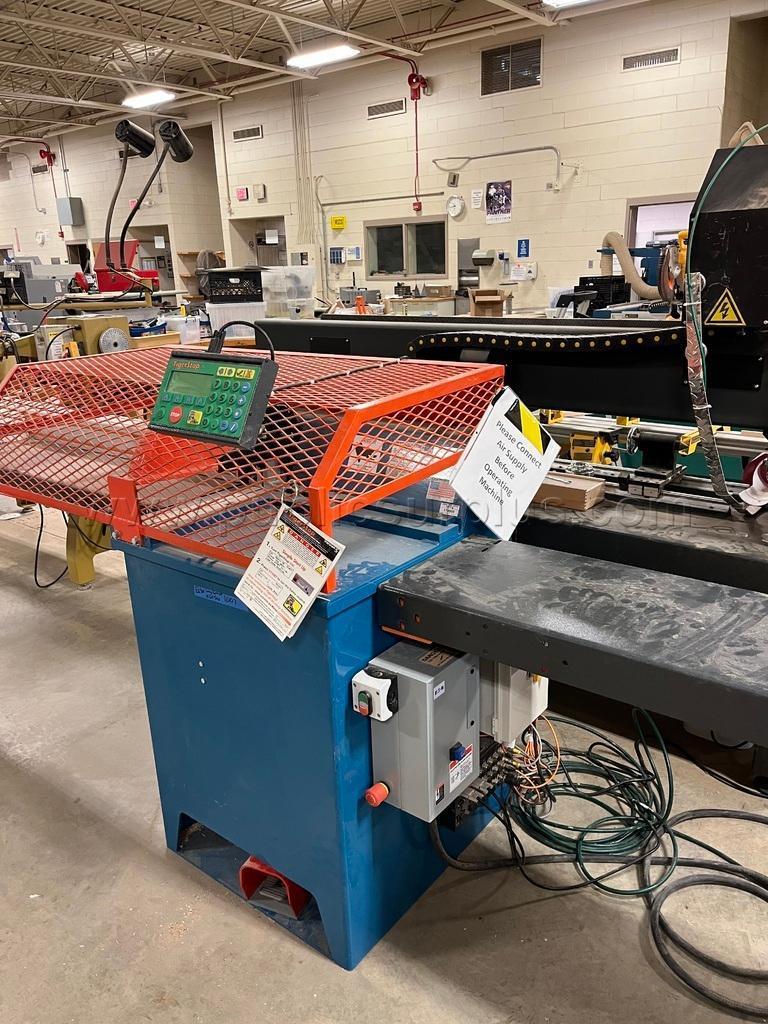 1 - PREOWNED 2017 CROSSCUT SOLUTIONS PNUEMATIC CUT OFF SAW WITH TIGER STOP LONG FORMAT X MEASRUMENT SYSTEM, MODEL #: CS18PLH4X