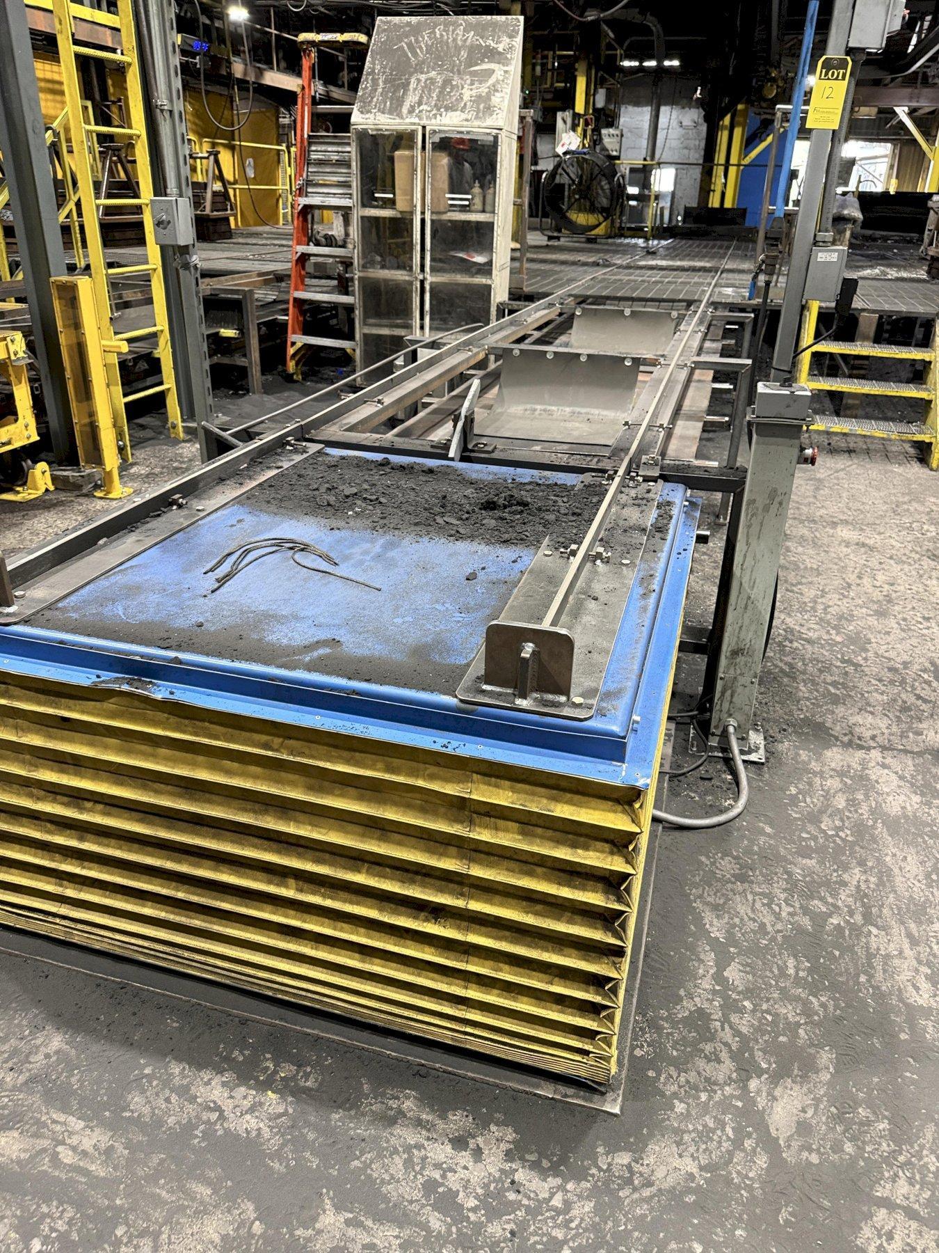 2025 automated mold pallet system with return lift table, dump system and carts, controls