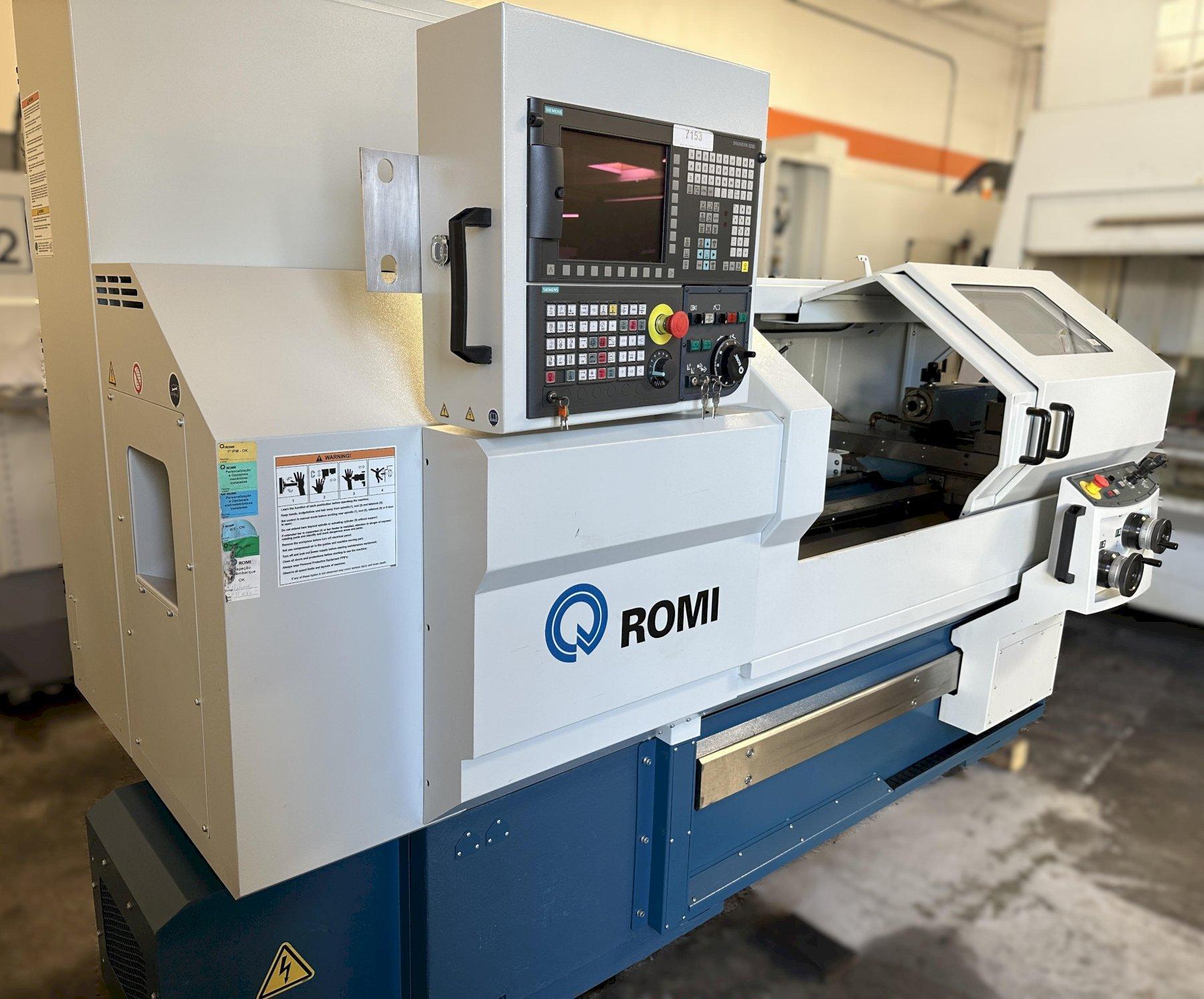 Romi C-420 CNC Lathe Siemens 828D Control, 8″ Chuck, Hand Wheels, Conversational Control