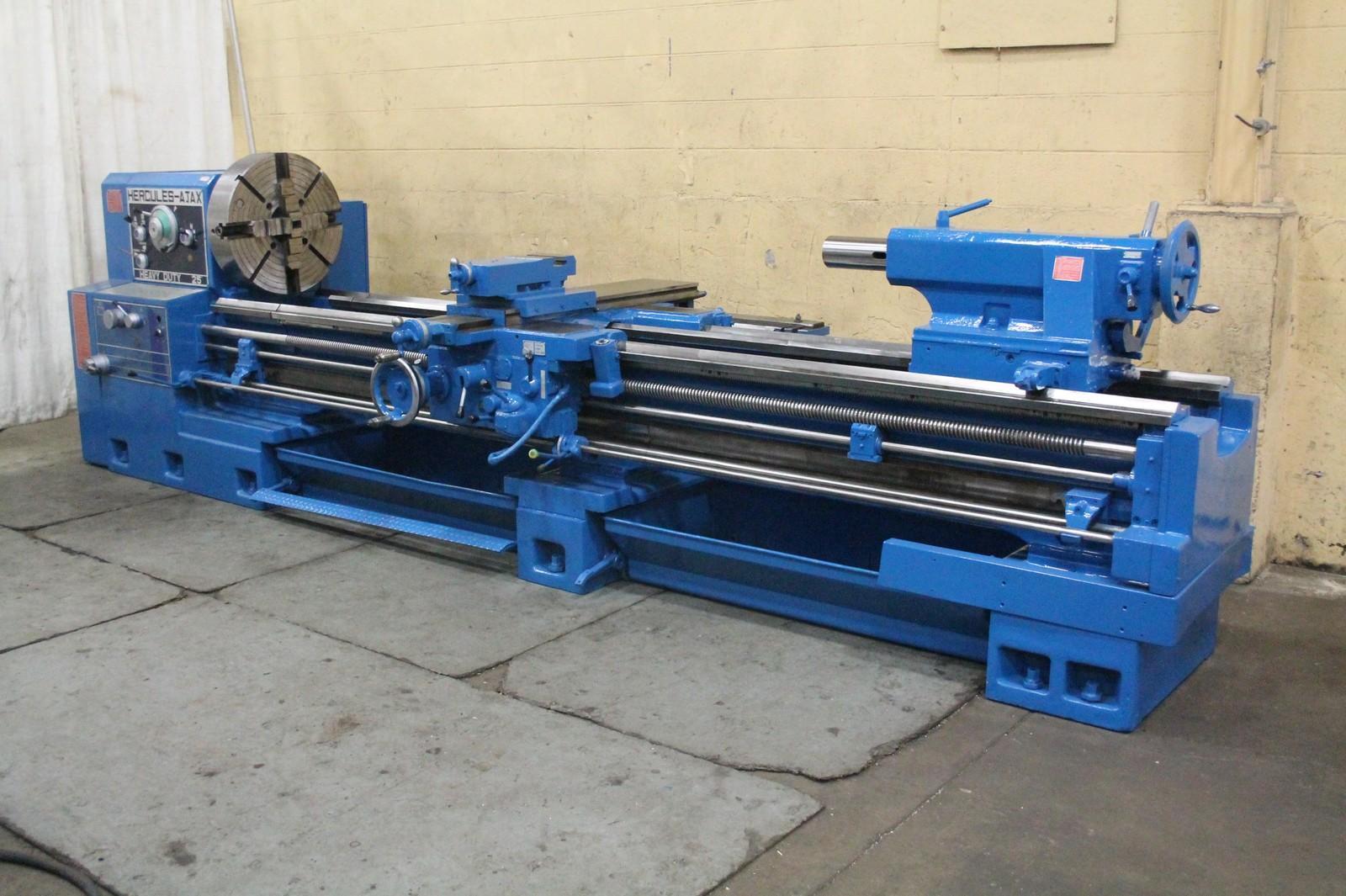 28" X 132" HERCULES AJAX HEAVY DUTY 25 GAP BED ENGINE LATHE: STOCK #65453