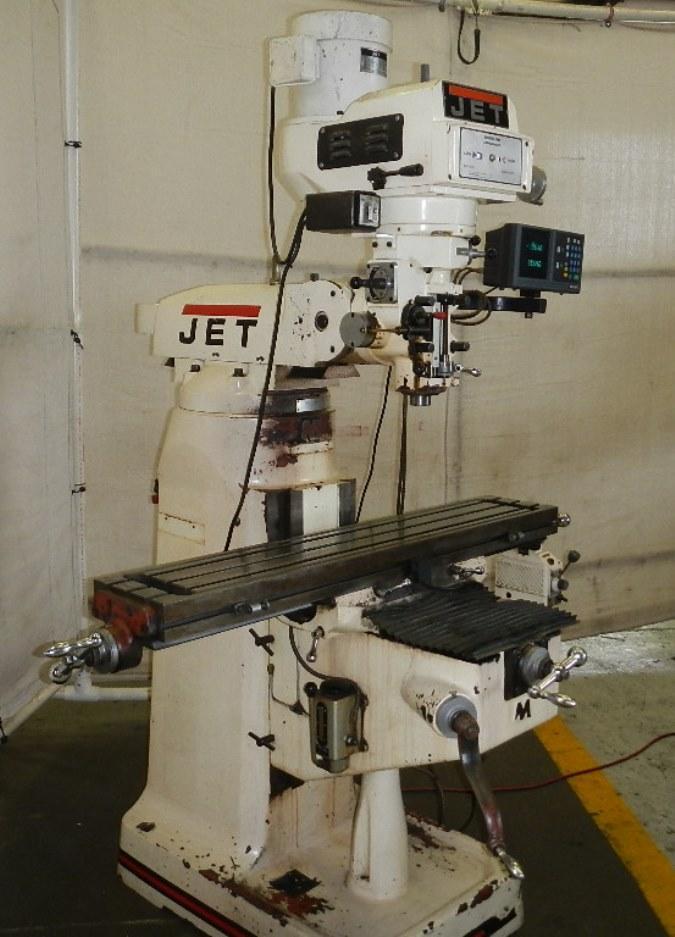 9" x 49" JET Vertical Milling Machine Model JTM-4VS,  3 HP