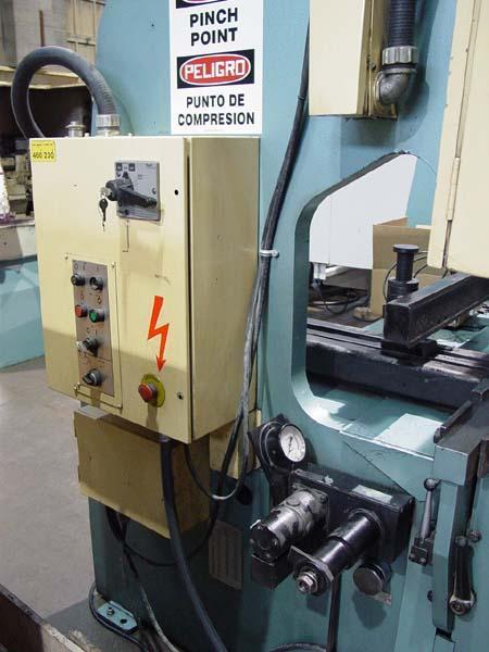 88 TON X 8' AMADA CNC Hydraulic Press Brake, NC9-EX Control, 2-Axis Backgauge, 96" Over All, 80.8" Between Housings, 15.75" Throat, 10.64" Shut Height, 4" Stroke, New 1985.