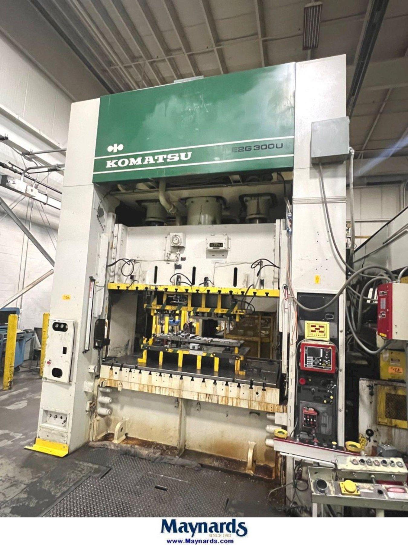 300-ton Komatsu Straight Side Mechanical Press For Sale Model #E2G-300U