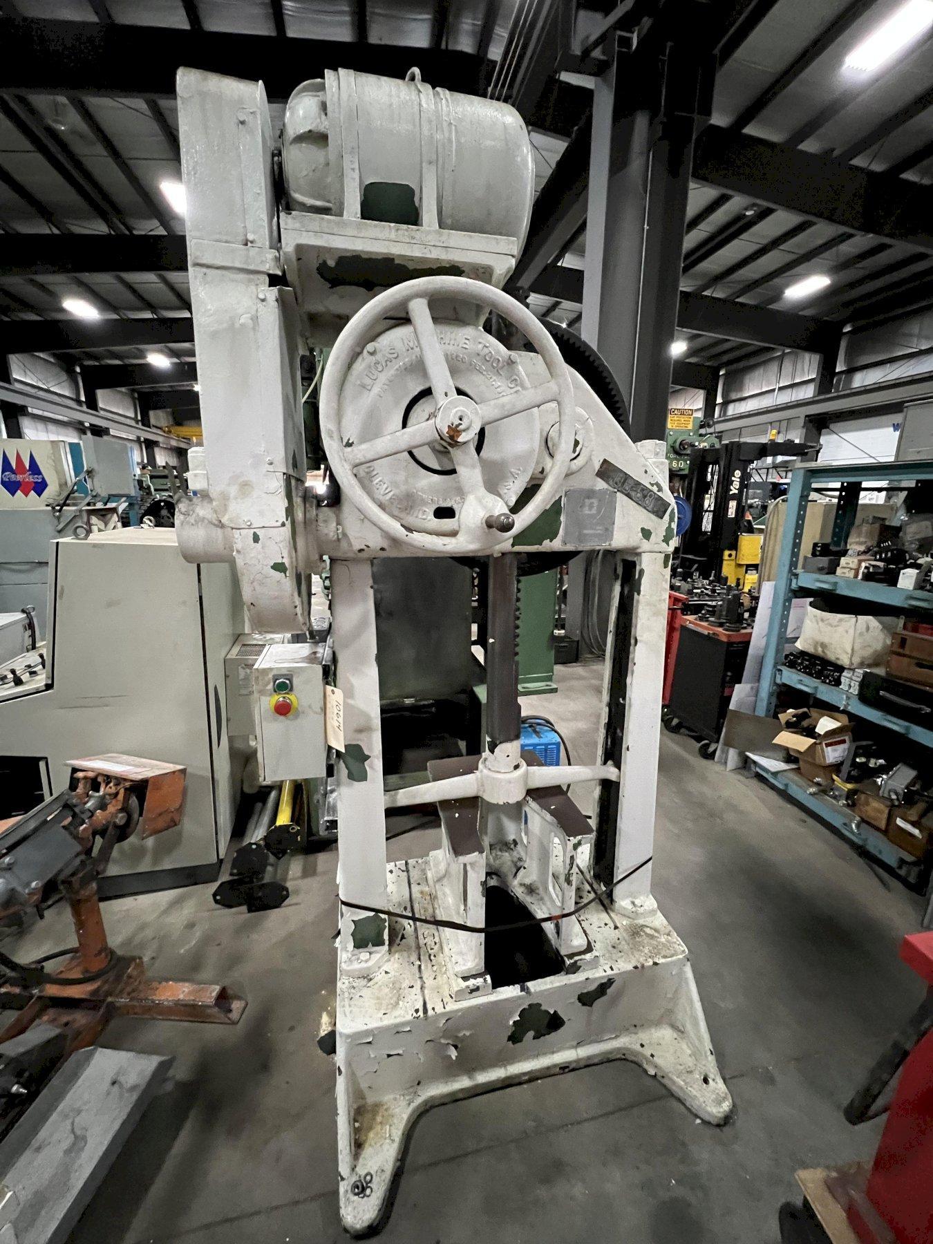 30 ton Lucas Power press,  48" bed to ram, 29" between columns