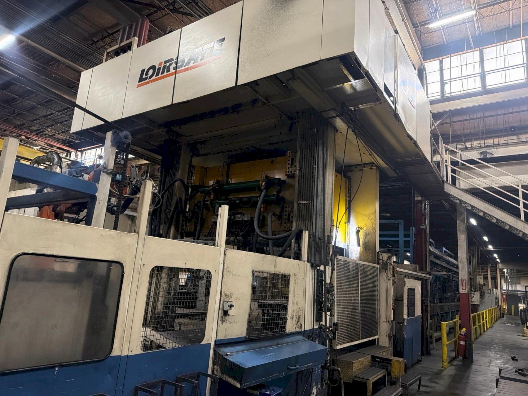 630 TON LOIRE SAFE HOT STAMPING HYDRAULIC PRESS LINE W/ ROLLER HEARTH FURNACE