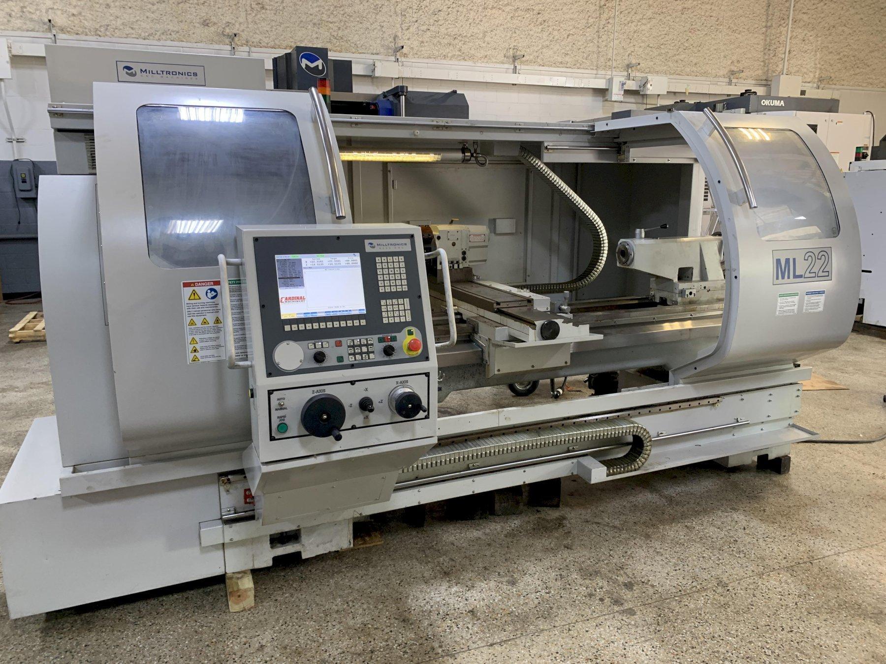 22" x 64" MILLTRONICS ML22 FLATBED CNC LATHE, SN 12295, New 2013.