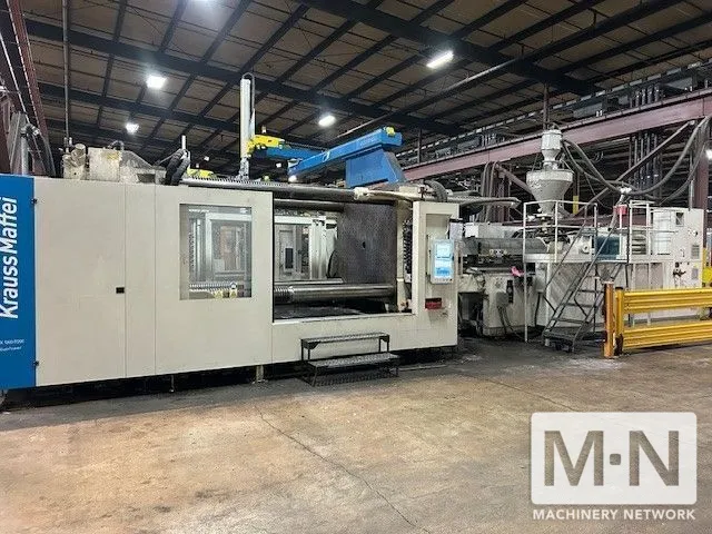 1600 TON 242 OZ KRAUSS MAFFEI MODEL KM1300-17200 MX INJECTION MOLDING MACHINE MFG 2018