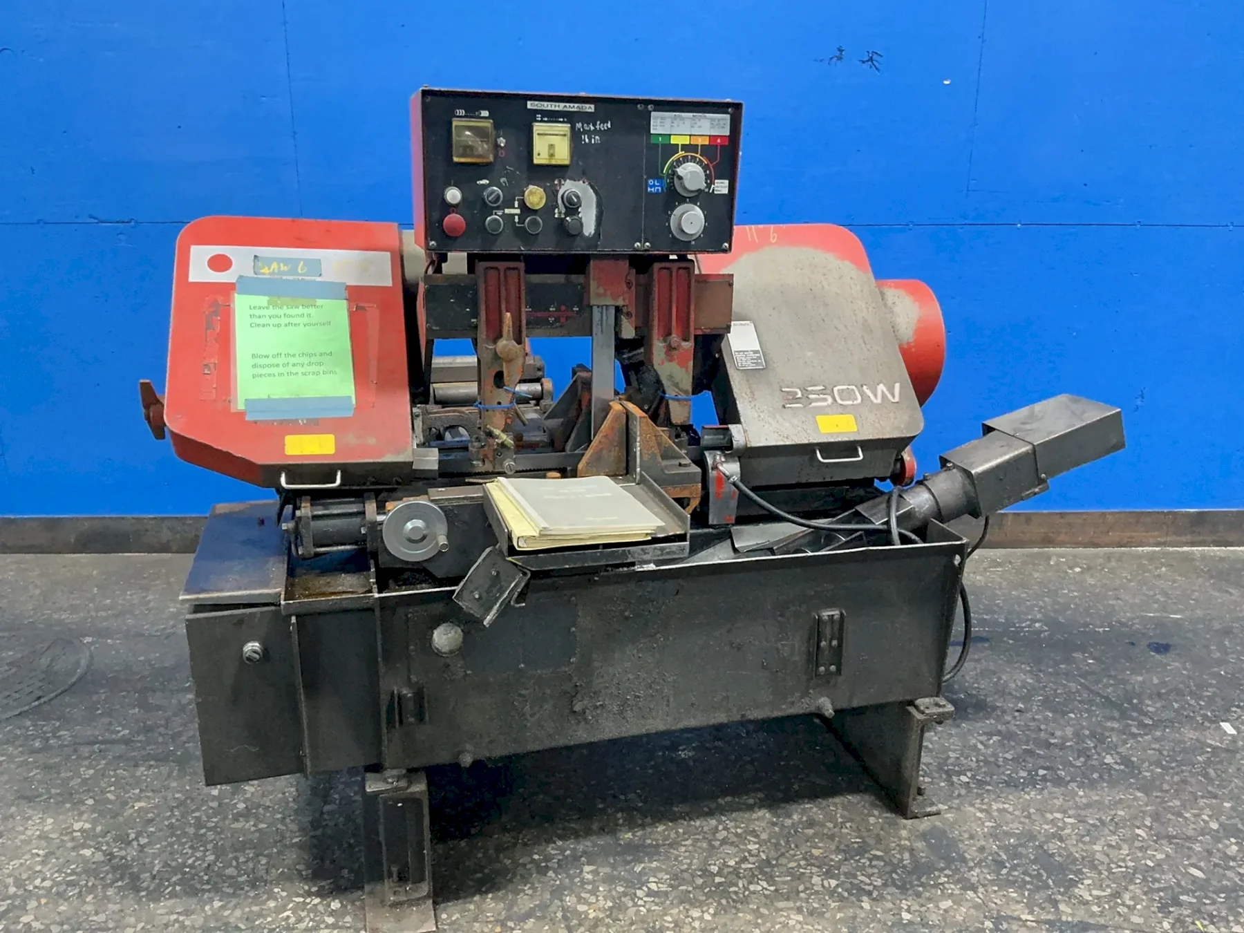 AMADA 10”X15” HORIZONTAL BAND SAW  -  HA250W