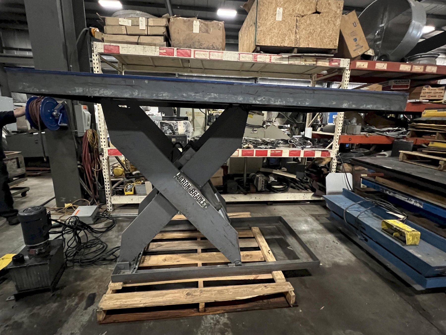 10,000 LB AERDON LIFT TABLE, 96" X 54" TABLE, 1994