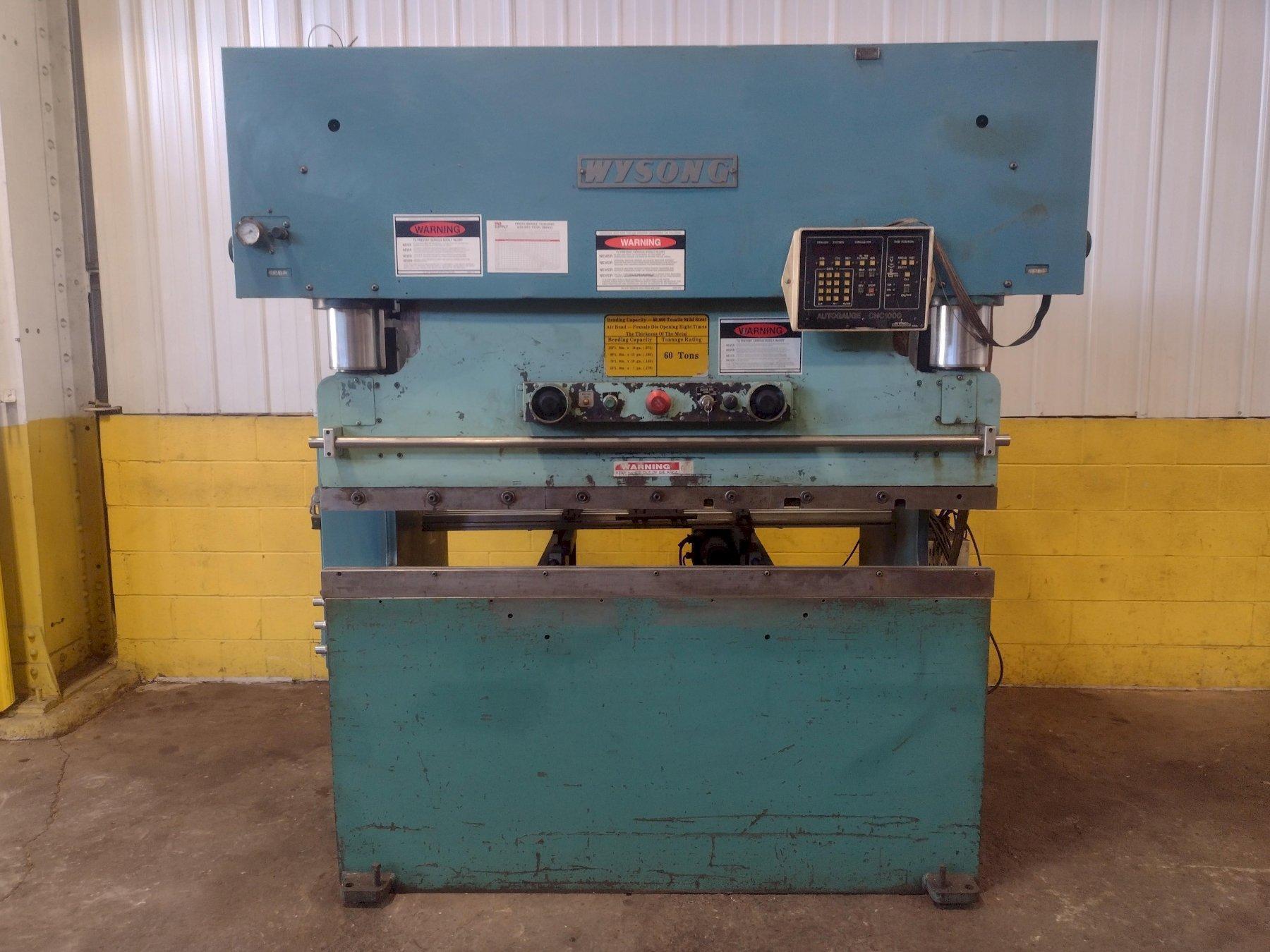 60 TON X 6' WYSONG MODEL 6H60-72 HYDRAULIC PRESS BRAKE