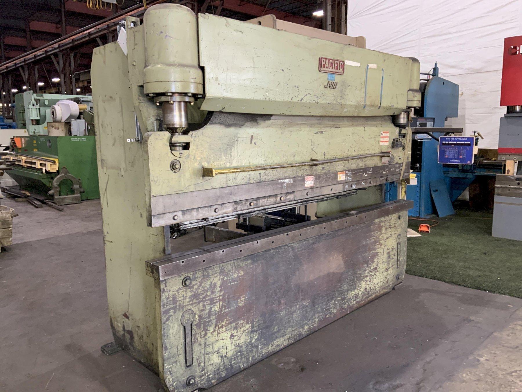 90 TON X 10' PACIFIC: MDL J90-10 HYDRAULIC PRESS BRAKE: STOCK #81216