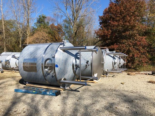 100 BBL Stainless Steel Jacketed Insulated Unitank, 2019 – 100.5″ O.D. 183″ Height,  3 Cooling Zones w/ 2′ Thick Insulation