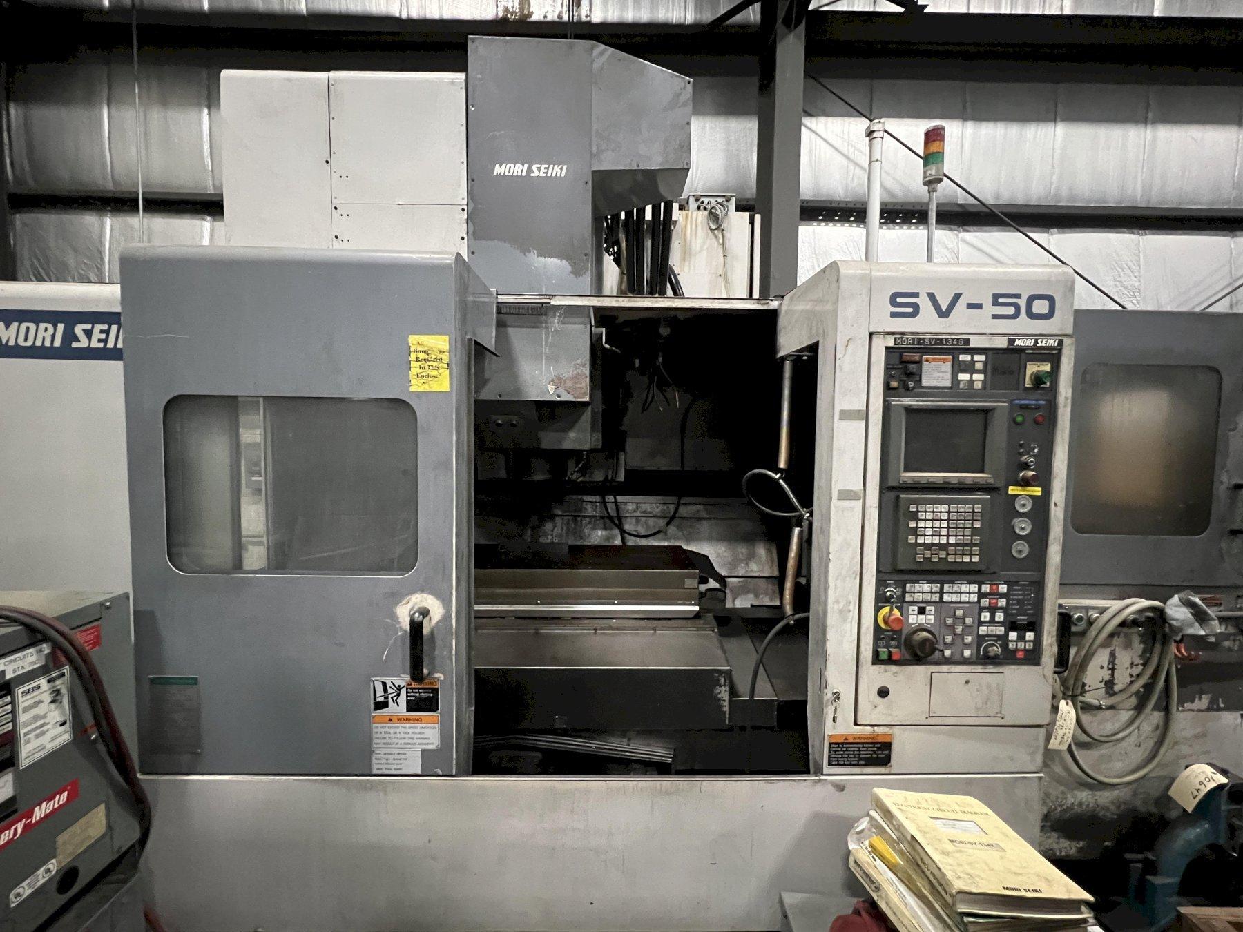 MORI SEIKI SV-50B, MSC-518 (FANUC 18M)  CONTROL, 10,000 RPM, 30 TOOLS, TSC, PALLET CHANGER, 1997