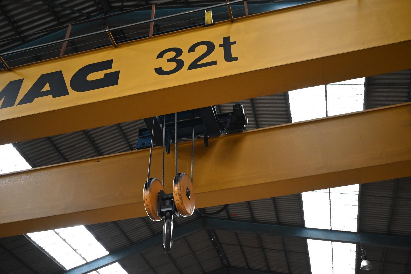 (6)  25 Meter Span DEMAG Overhead Bridge Cranes of Various Tonnage