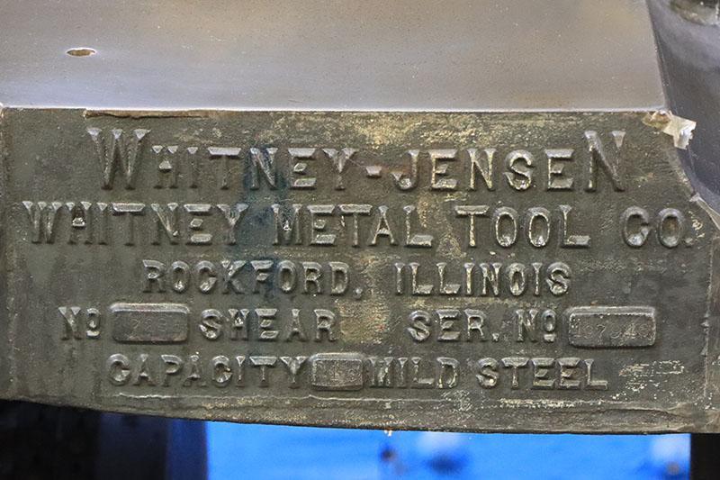 16 Ga. x 3 ft Whitney Jensen Mechanical Power Shear