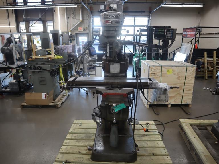 Bridgeport 1J Step Head Vertical Knee Mill, Sony 2-Axis DRO- Auction Item