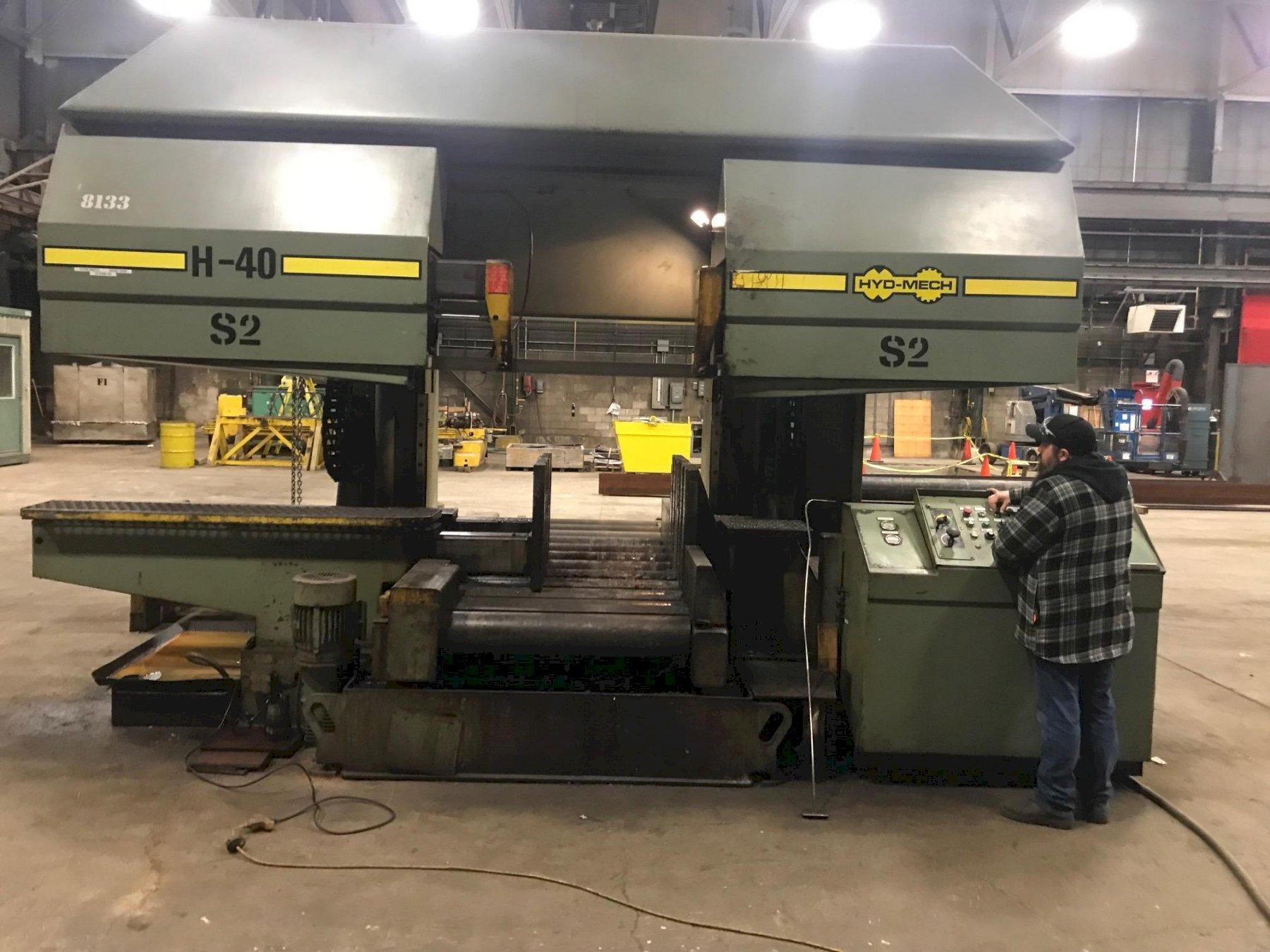 41" X 41" HYD-MECH MODEL H-40/40 HORIZONTAL DUAL COLUMN BAND SAW