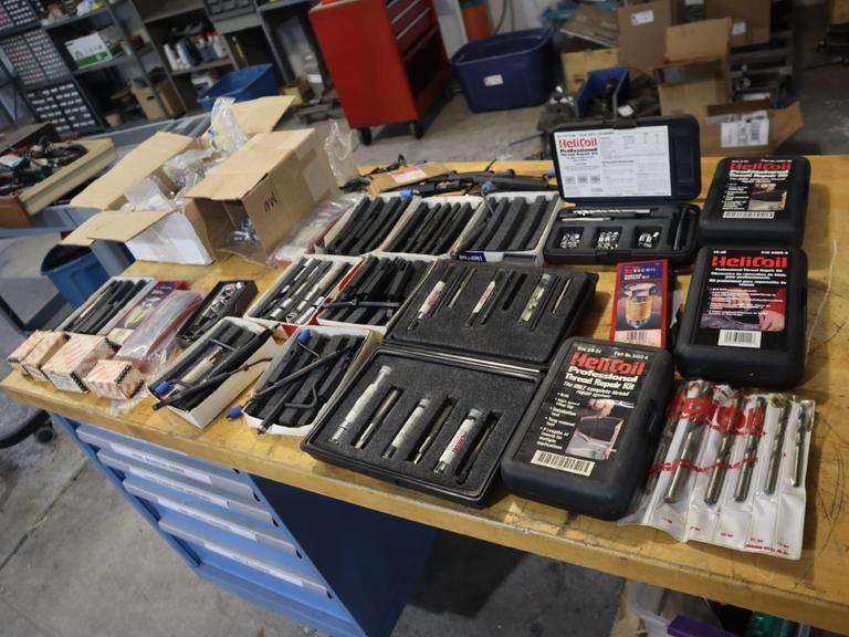 Large Lot of Assorted Heli-Coils, Drills, Taps, Inserts and Driver Tools- Auction Item