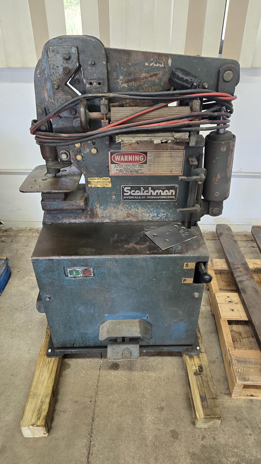 SCOTCHMAN HYDRAULIC IRONWORKER. STOCK # 1001525
