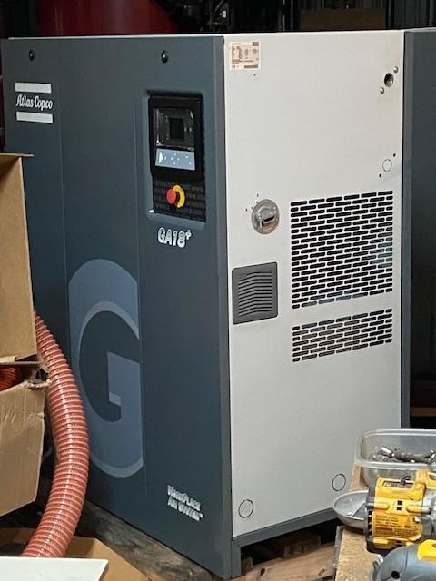ATLAS COPCO 25 HP Rotary Screw Air Compressor, Model GA18P