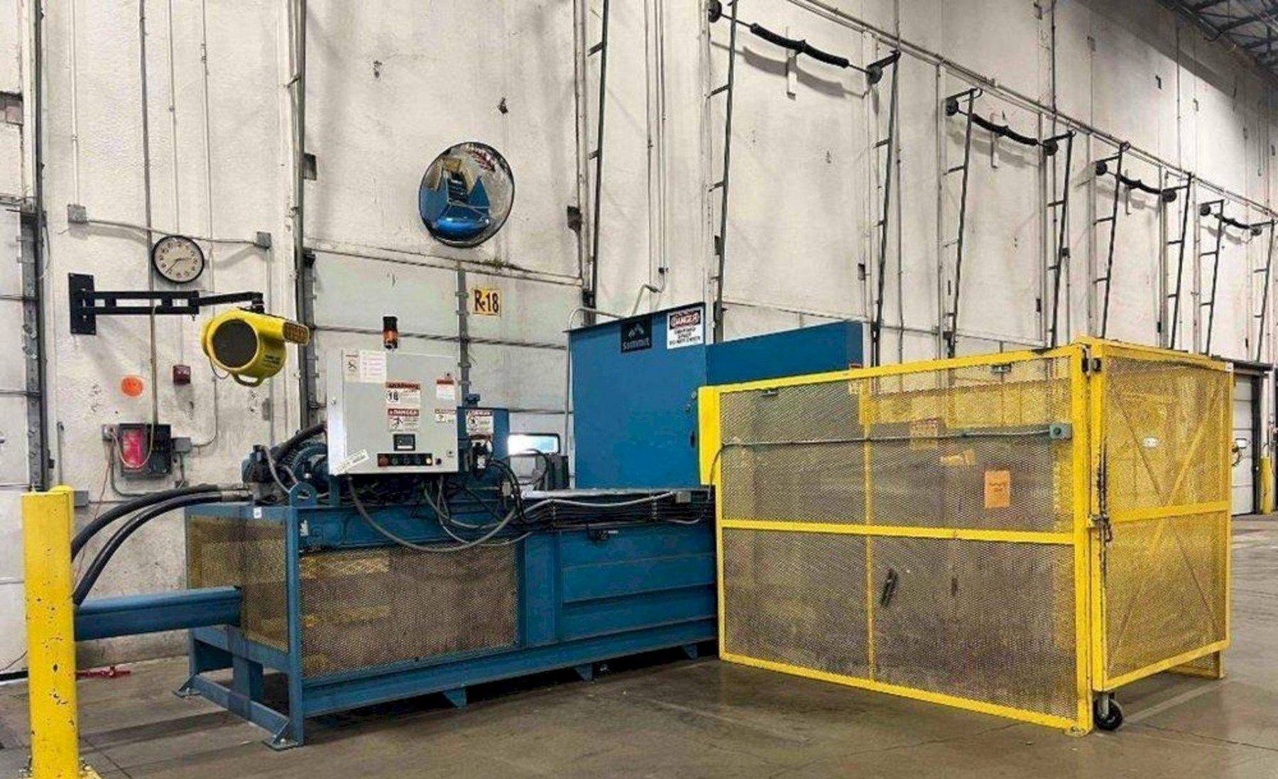 48" x 60" x 30" SUMMIT MODEL #F7-4P HORIZONTAL HYDRAULIC BALER, WITH AUTO TIPPER: YOBRO #24616