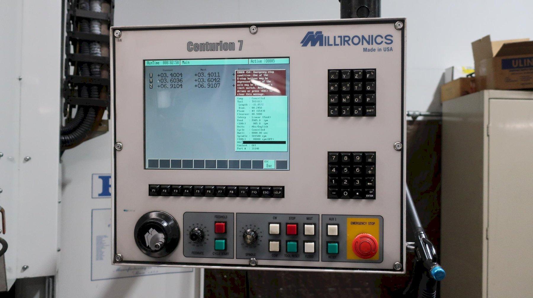 Milltronics RH-19 CNC Vertical Rigid Head Bed Mill, Year 2011