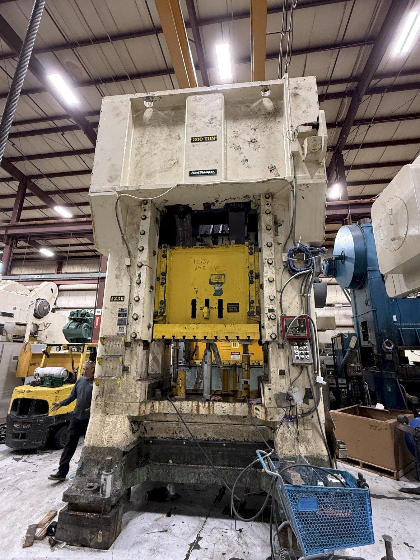 800-ton Minster E2-800-60-48 Hevi-Stamper Straight Side Stamping Press For Sale