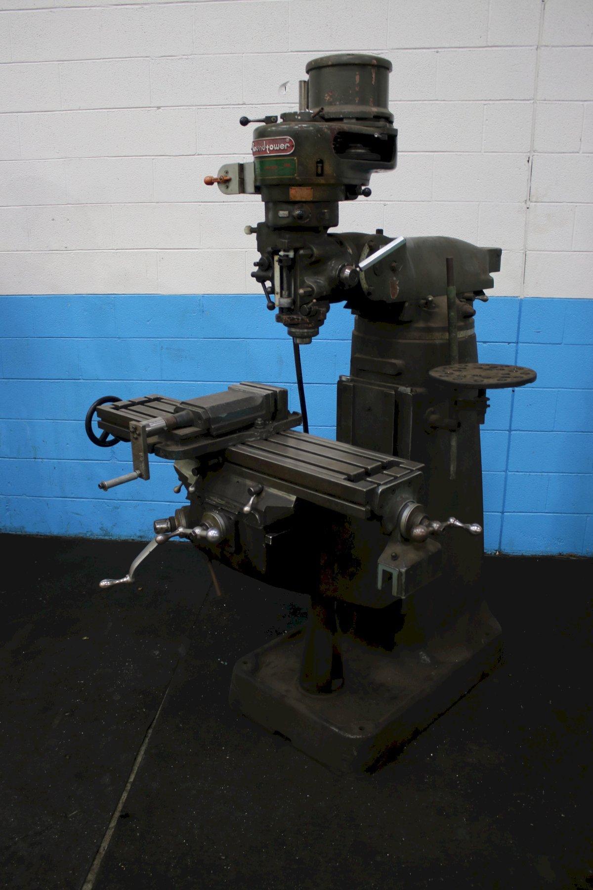 1-1/2 HP ROUND TOWER RAM TYPE VERTICAL MILL: STOCK #76541