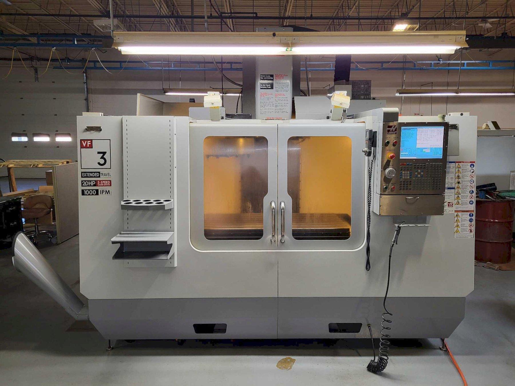 Haas VF-3BYT CNC VMC, 2009 – Chip Auger, Programmable Coolant Nozzle, High Intensity Lighting