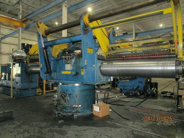 72" x .187" x 50,000# Chicago Triple Injector Head Loop Slitting Line with Braner Banding Line