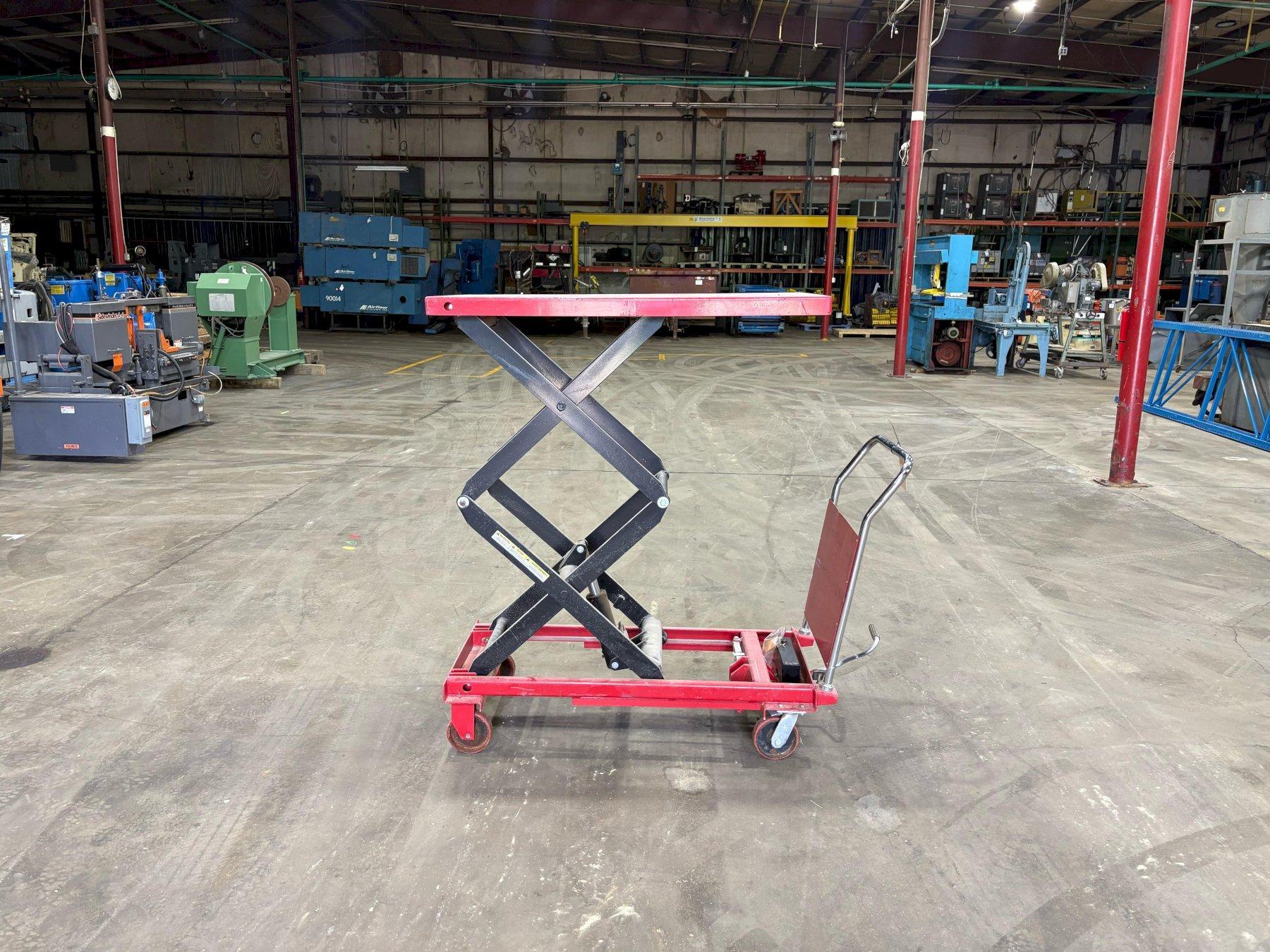 1 - PREOWNED DAYTON SCISSOR LIFT CART, MODEL #: 4ZD01K, S/N: 263700