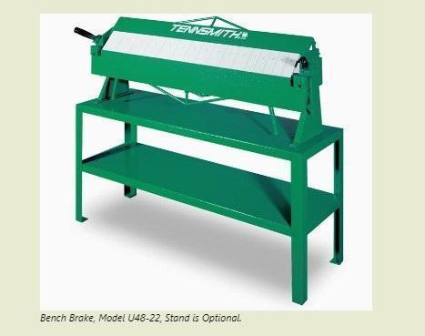 22 Ga x 4 ft, New Tennsmith Bench Box & Pan Brake Model U48-22