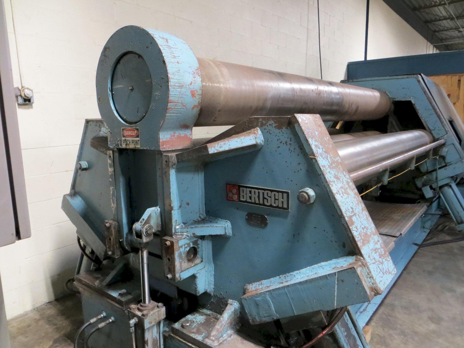 5/8" X  10 FT. BERTSCH 4-Roll Double Pinch Hydraulic Plate Bending Roll Model 11