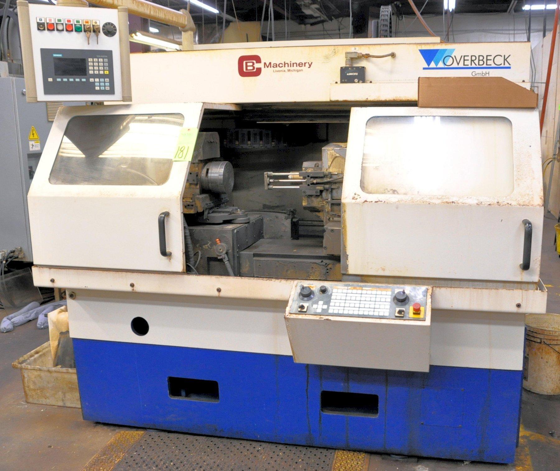 OVERBECK GMBH TYPE IR-400, CNC INTERNAL RADIUS GRINDER, S/N 46.278 (2003), SIEMENS SINUMERIK OP030 CNC Control