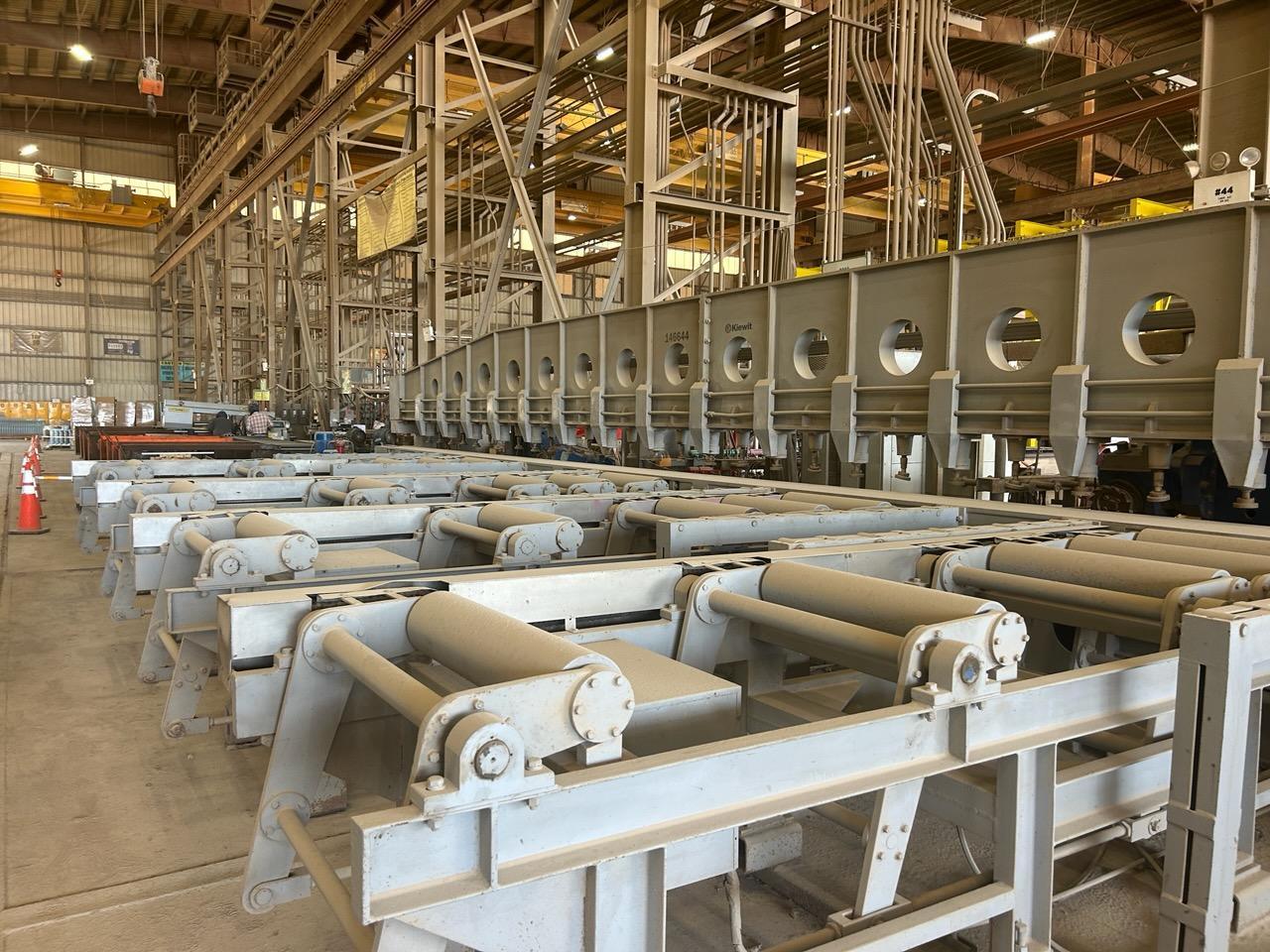 40' X 1.96" THICK PLATE ROMAR MODEL #XBJ-12 DUAL HEAD EDGE MILLING/PLATE BEVELING MACHINE: YOBRO #26135