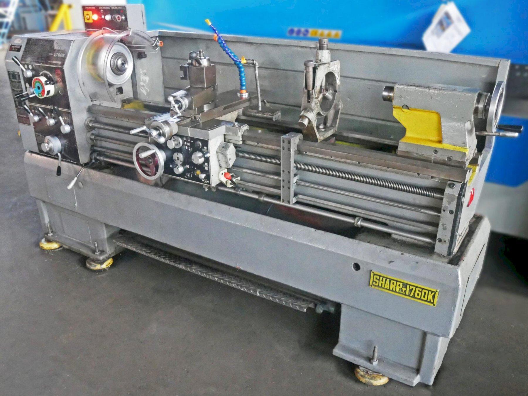 Sharp 17" x 60" Gap Bed Lathe, 1760K