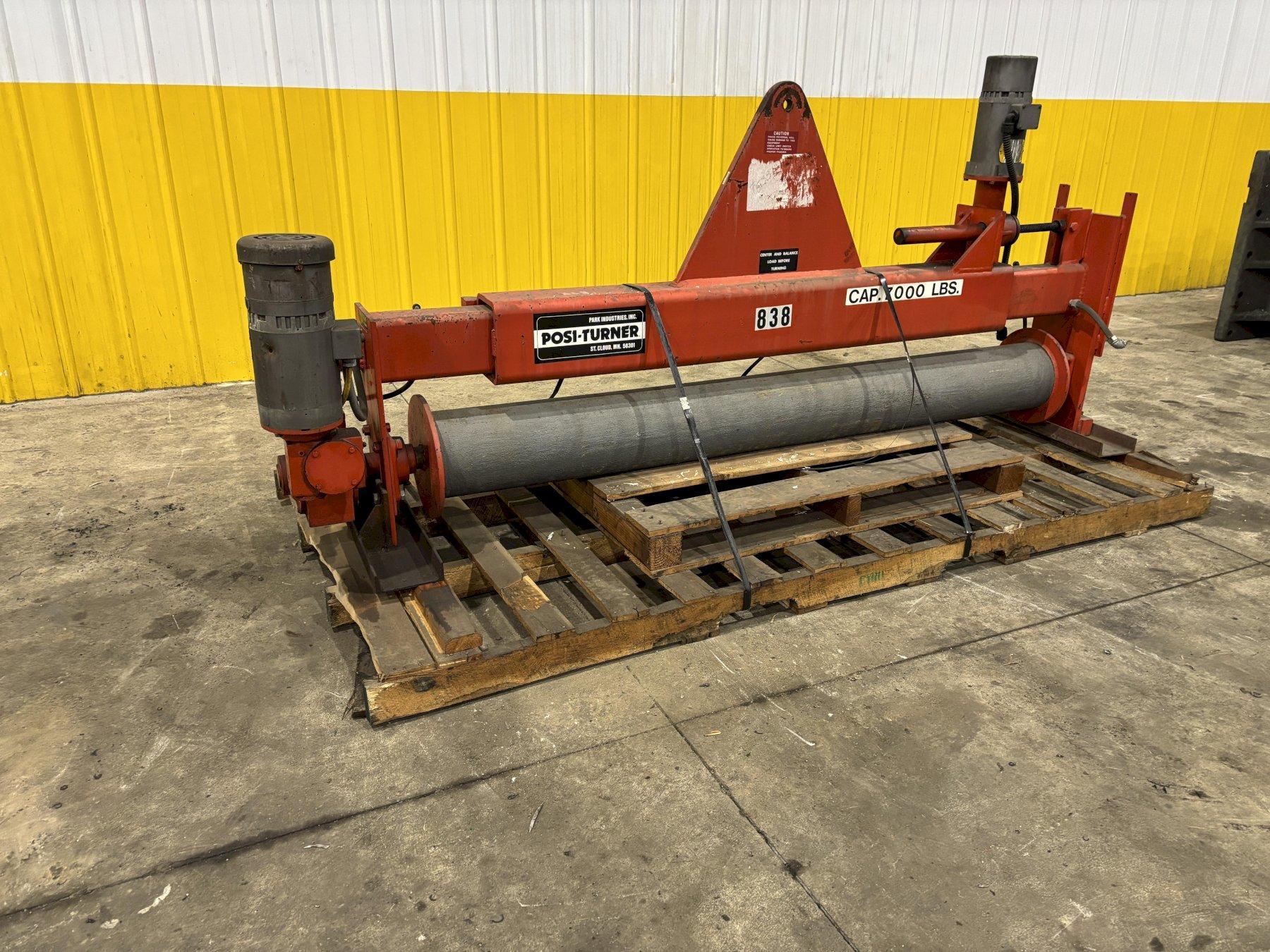 7000 LBS PARK IND MODEL 1-80-7D POWERED POSI-TURNER / LOAD ROTATOR ...