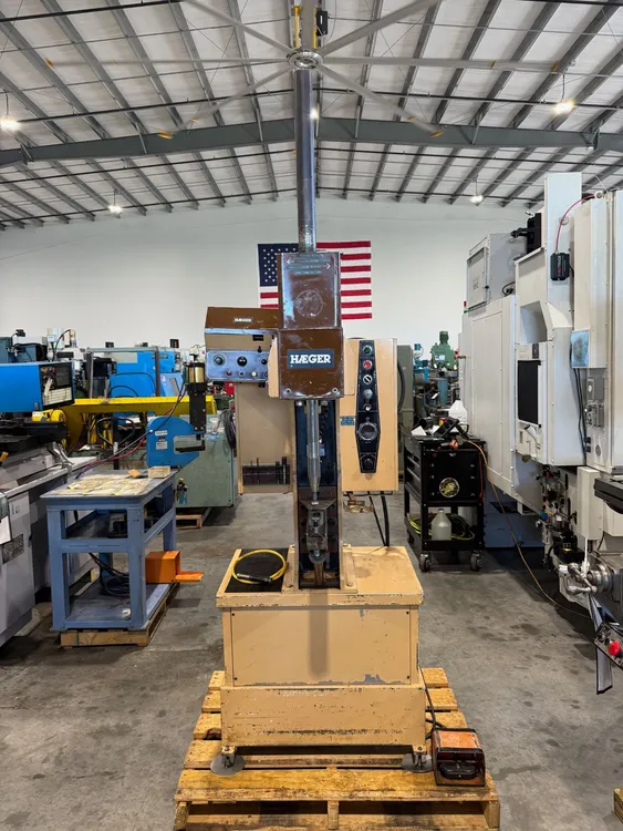 HAEGER HP6-B  6 Ton Hydraulic Insertion Press & Autofeed Bowl USA #7676