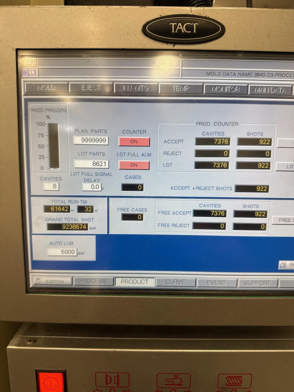 Nissei Used FNX220-50A Hybrid Injection Molding Machine, 237 Ton, 16.9 oz., yr. 2007
