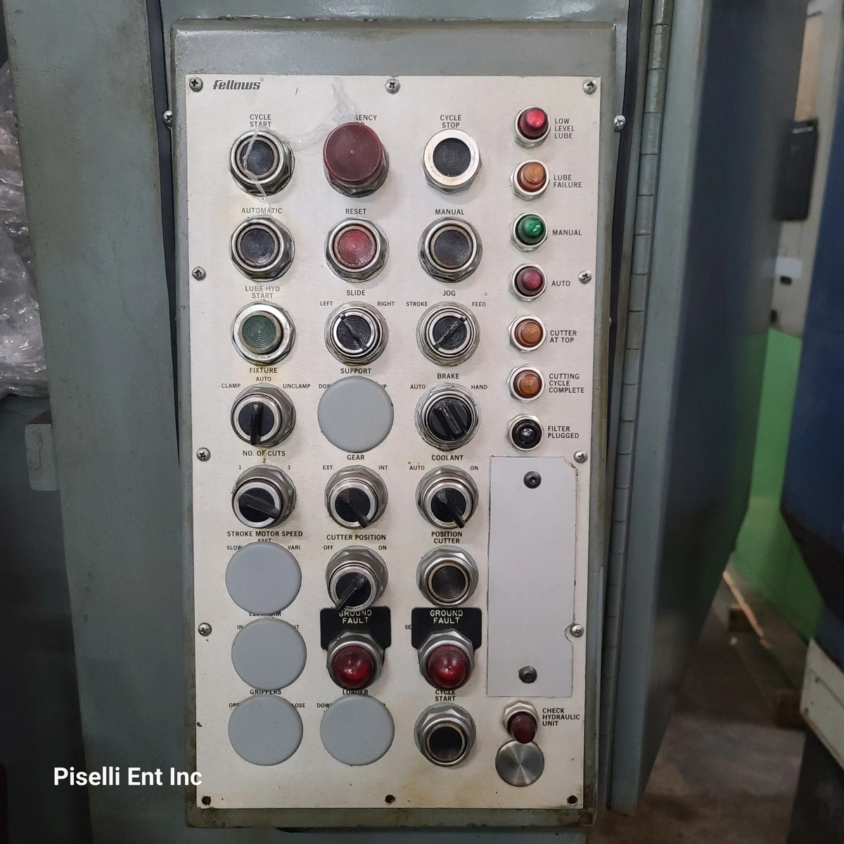 Fellows model 10-2 Gear shaper , 3" riser 14" diameter , pinion support tailstock , variable speed drive s/n 36880, excellent from prototype shop in Michigan