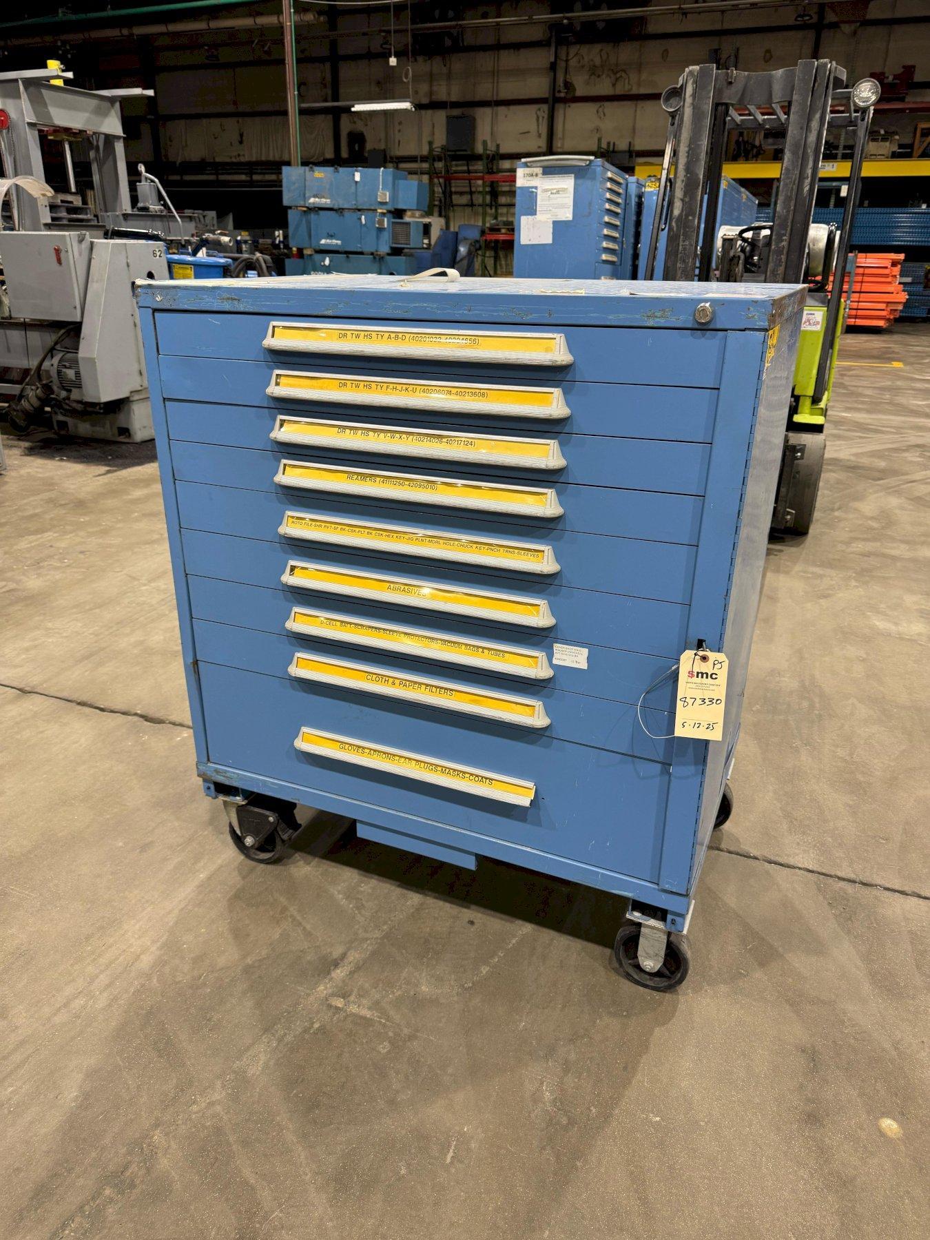 1 - PREOWNED LYON 9-DRAWER ROLLING CABINET