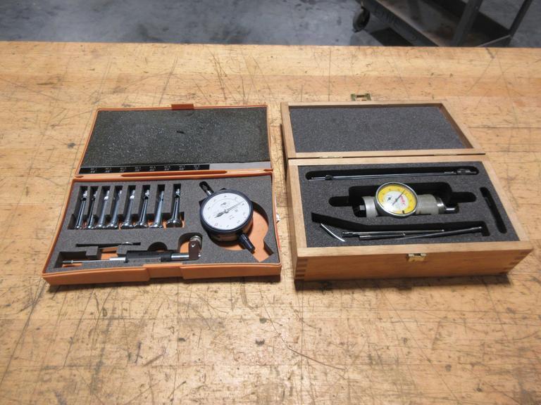 Mitutoyo Small Hole Dial Bore Guage Set .44" - .72", MHC Coaxial Indicator Set, Both In Cases- Auction Item