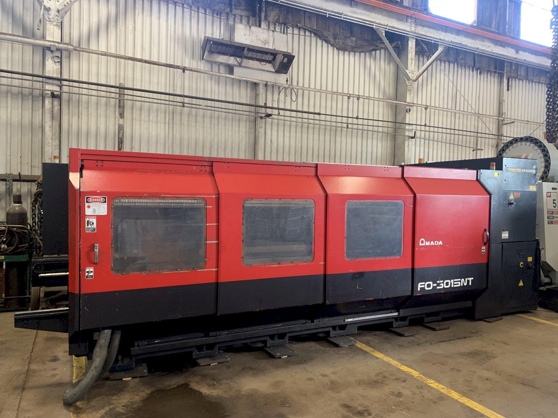 4000 WATT X 60" X 120" AMADA MODEL #FO3015NT LASER CUTTING CELL W/ SHUTTLE TABLE