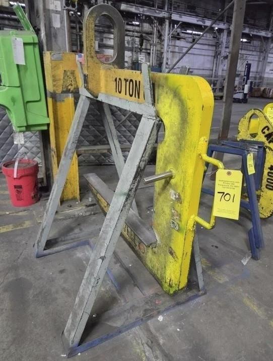 10-TON CALDWELL COIL HOOK & RACK. STOCK # 0436226