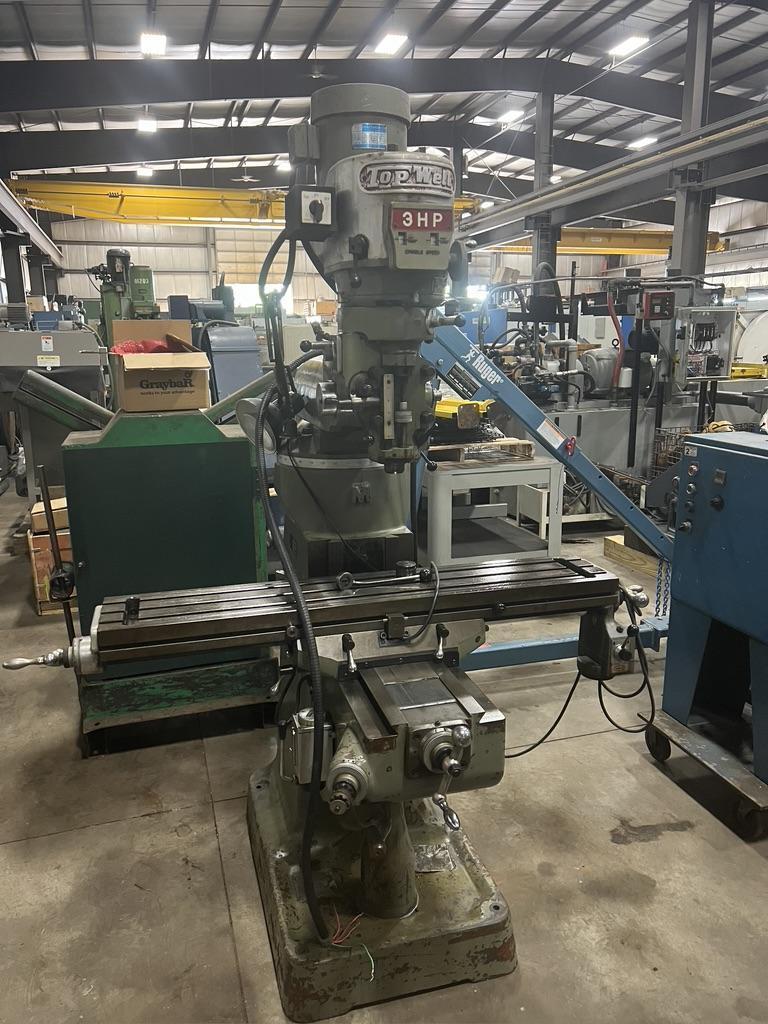 TOPWELL VARY SPEED MILL, POWER FEED, 3 HP