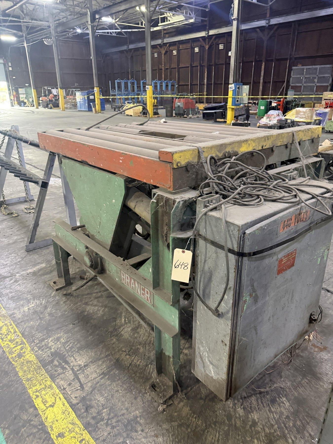 6,000 LB X 48" LBS BRANER HYDRAULIC DOWNLAYER TABLE: YOBRO #25221