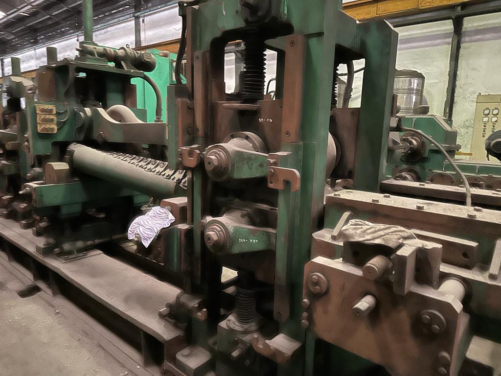 168mm x 8mm API Pipe Mill Line with Hydrostatic Tester & End Facing New in 2002
